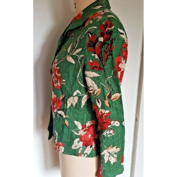 Vintage Koret Cottagecore and grannycore floral cotton blazer jacket - Picture 6 of 12